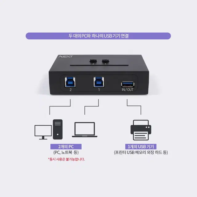 USB 2포트 선택기