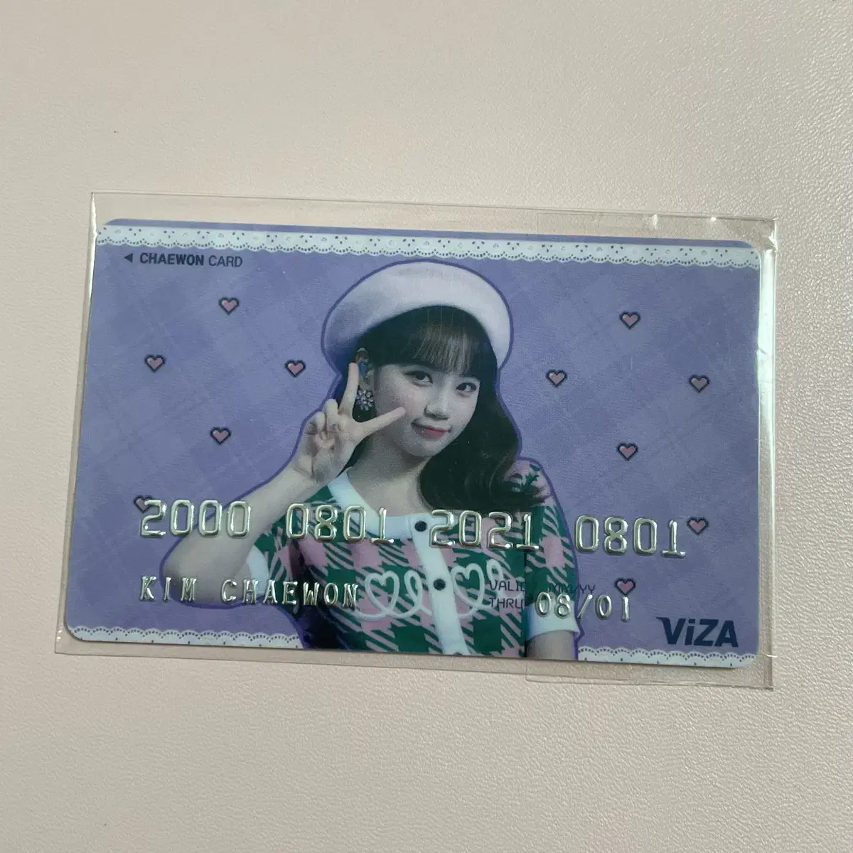 iz*one kim chaewon pvc카드 unofficial goods photocard wts le sserafim