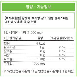 위드바이오 녹차추출물 1000mg x 60정x2BOX