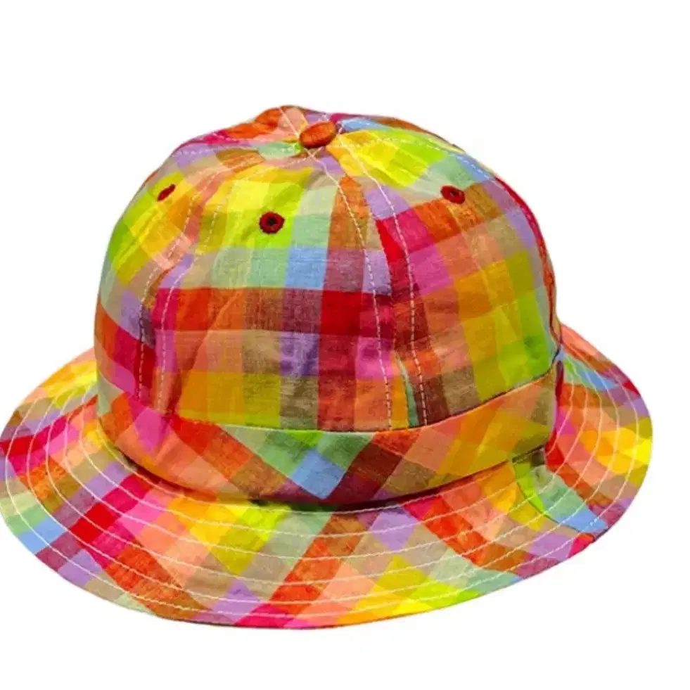 Supreme Plaid Bell Hat 슈프림 체크 버킷햇 레인보우