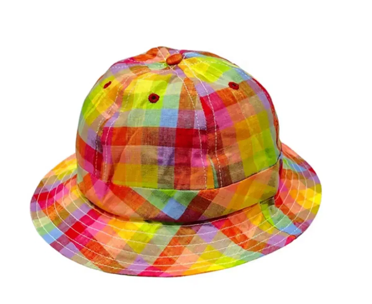 Supreme Plaid Bell Hat 슈프림 체크 버킷햇 레인보우