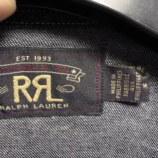 RRL 더블알엘 인디고 데님 웨스턴 셔츠 M