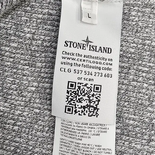 STONE ISLAND 스톤아일랜드 와펜 골지 풀오버 니트 / 남 L