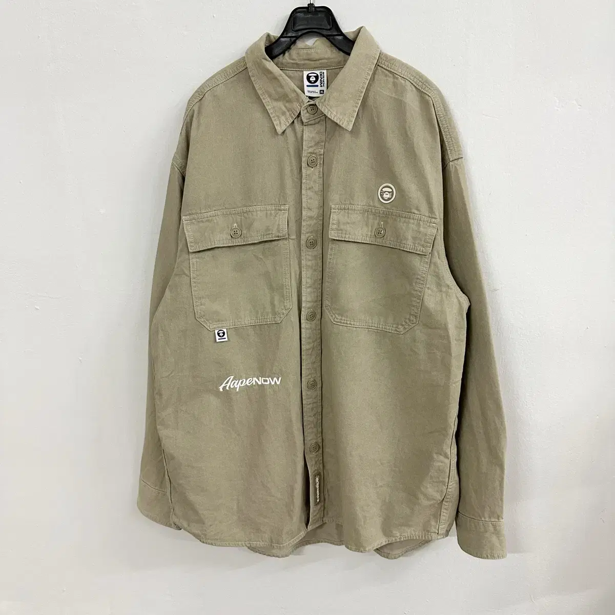 (2XL) AAPE 에이프 베이지 셔츠