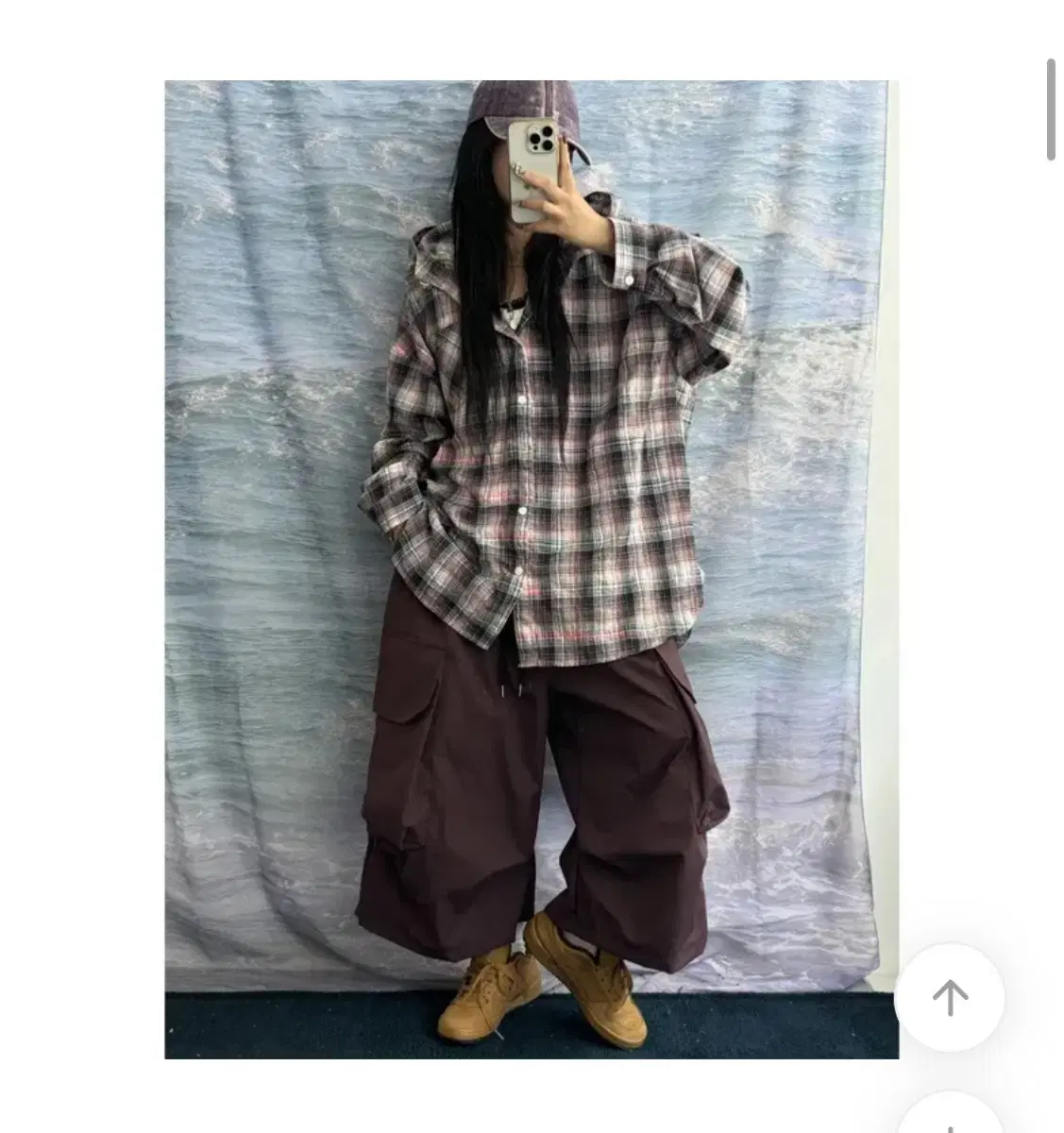 Vintage over check shirt nambang for men and women cost4,000 won