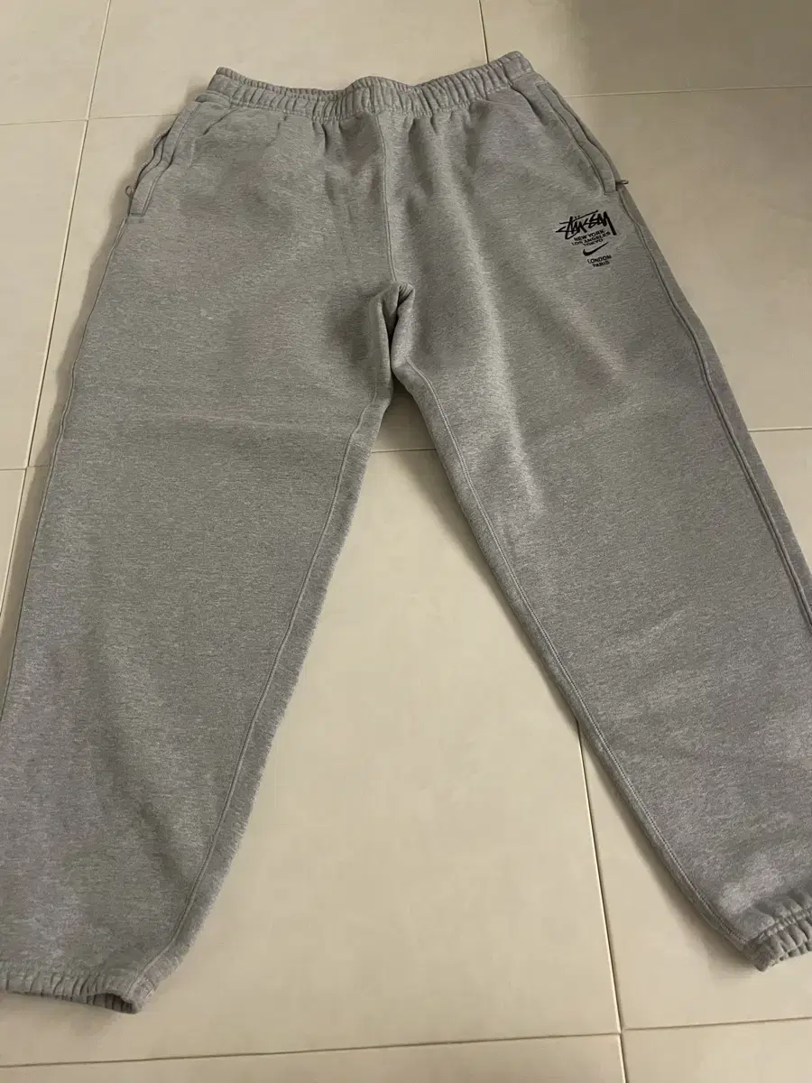 Nike x Stussy Natusi NRG Fleece Sweatpants Gray XL