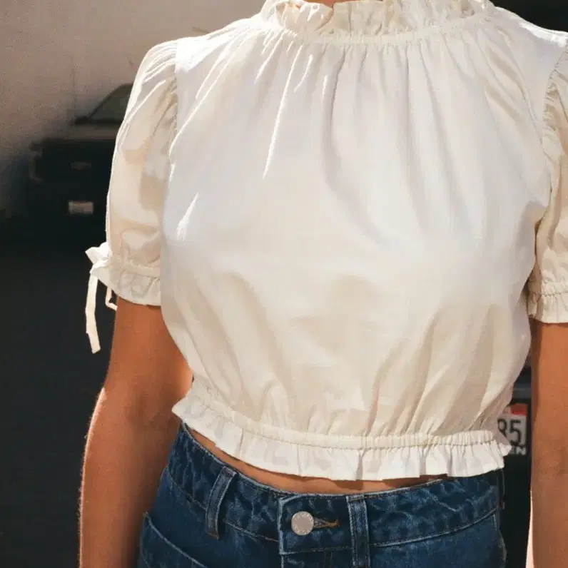 Lisa says gah romi top cotton silk새상품