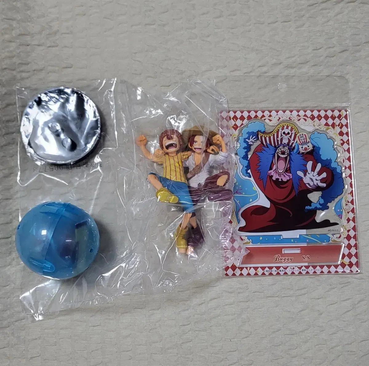 ONEPIECE Buggy First Lottery Childhood Shanks Figures birthday acrylic stand Gacha