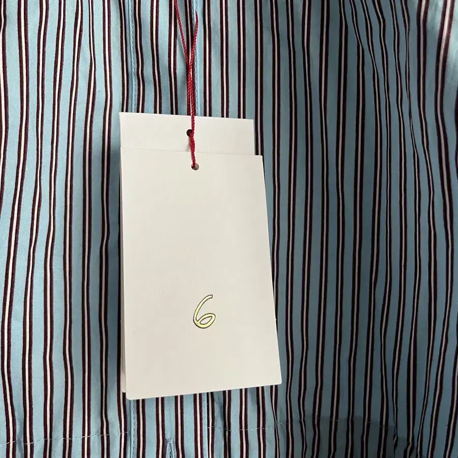 Roku 6 COTTON STRIPE BACK OPEN SHits 로쿠