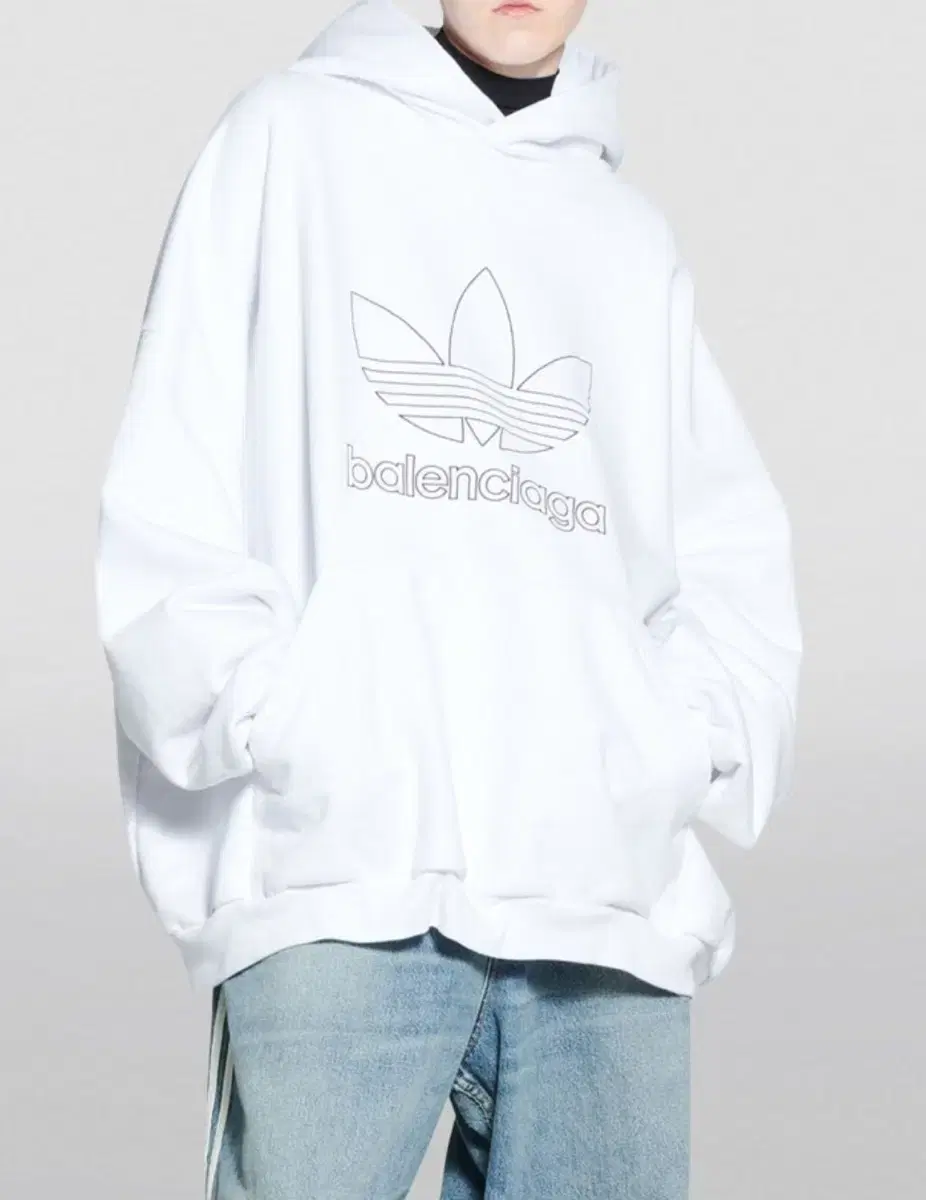 [2]Balenciaga Adidas Hoodie White