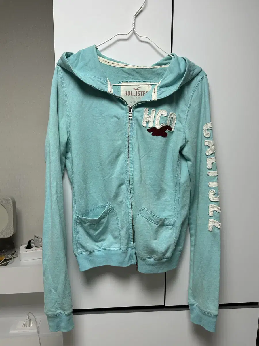 Hollister Vintage Two-Way Mint Hoodie Zip Up