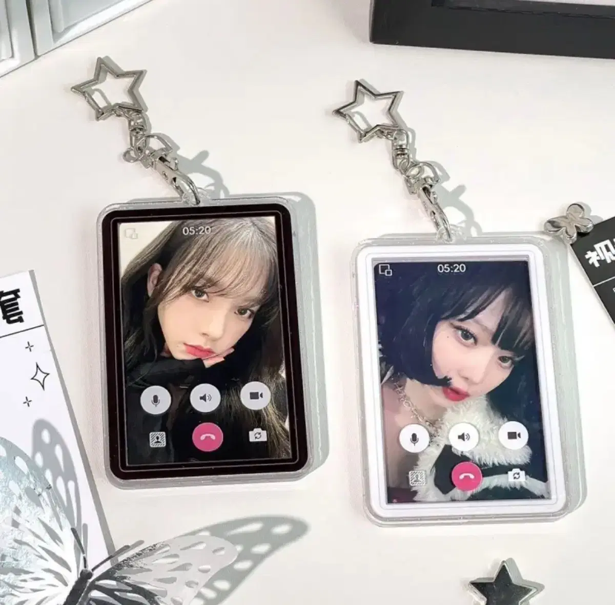 Baro) On an iPhone call acrylic photocard holder keyring Picture Frame Topkoo