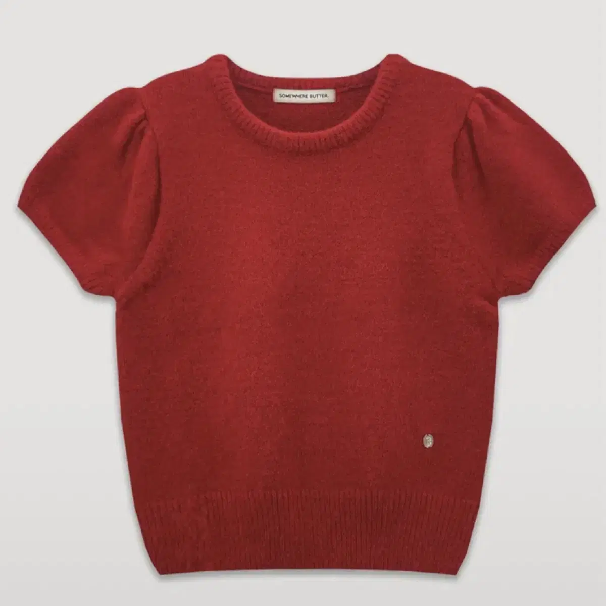 썸웨어버터 Emma Half Puff Knit - Red