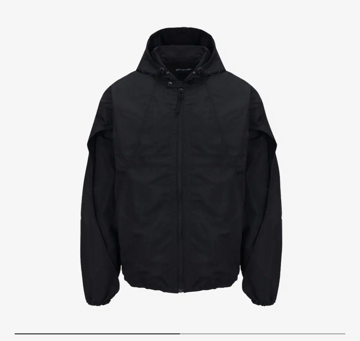 [L] Costerquillo Nylon Hooded Track Jacket Black