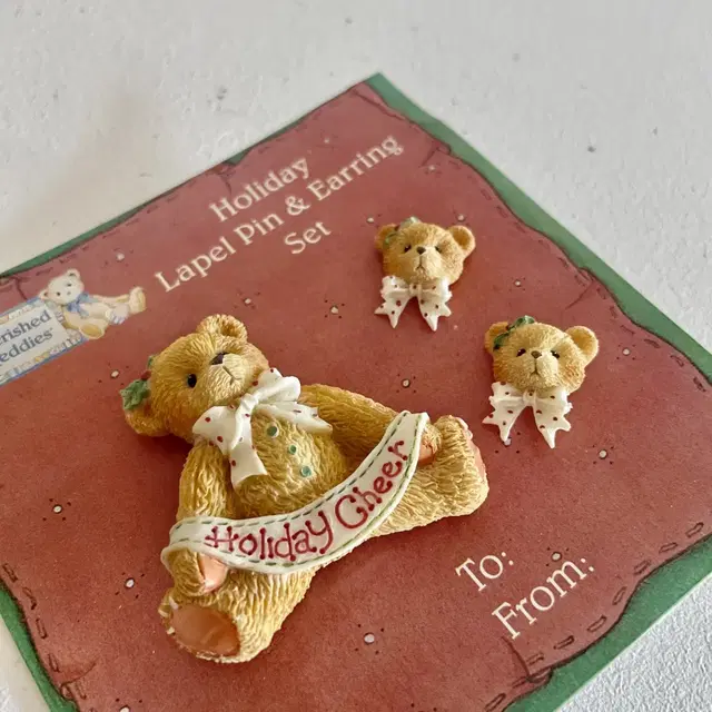 Cherished Teddies 브로치, 이어링 세트