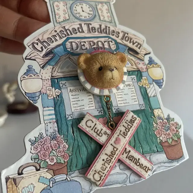 Cherished Teddies 브로치, 이어링 세트