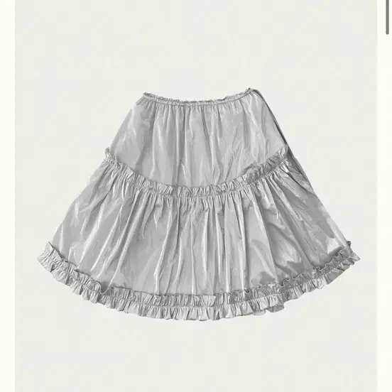 리본빛 ribbonbit tina glossy skirt silver