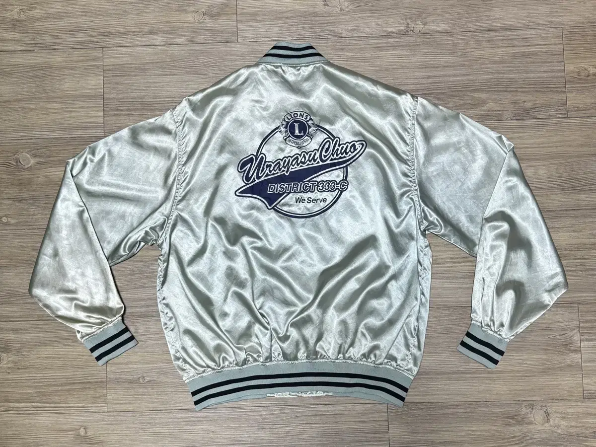 Vintage Embroidered Satin Stadium Jacket