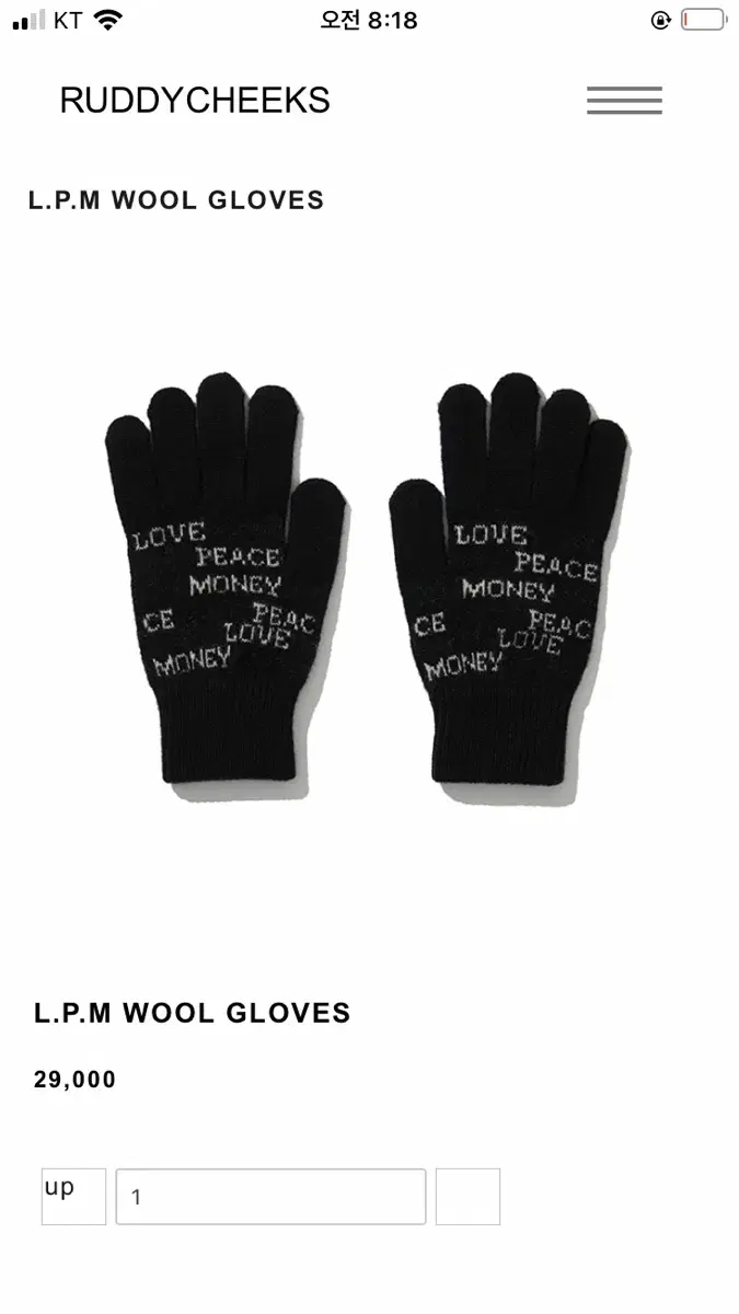 러디칙스 lpm wool gloves