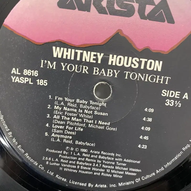 WHITNEY HOUSTON LP / C1208