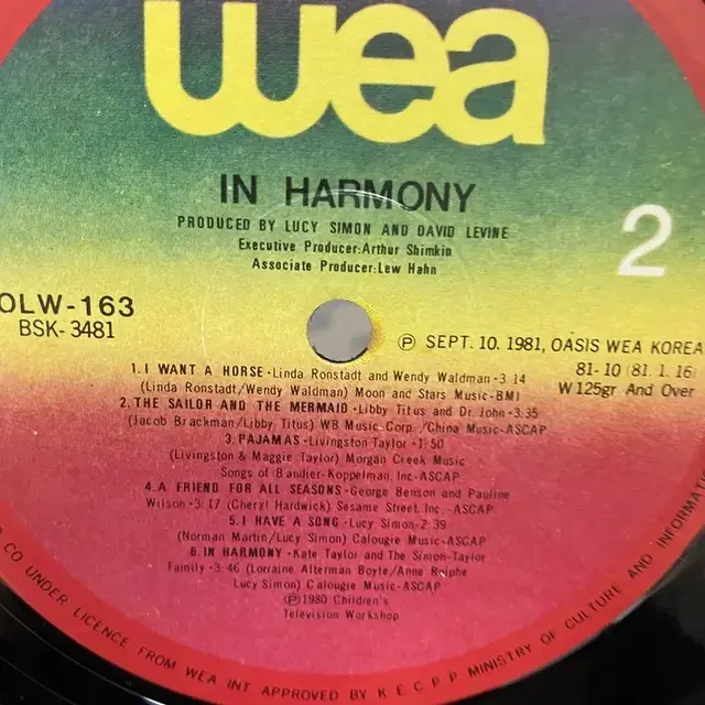 IN HARMONY LP / C1847