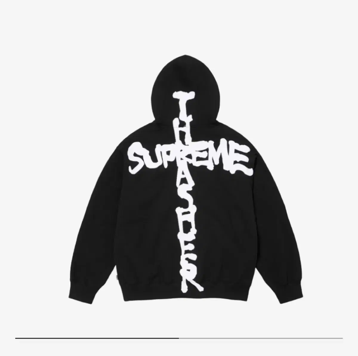 [L]Supreme x Thrasher Zip-Up Hooded Sweatshirt Black - 24FW