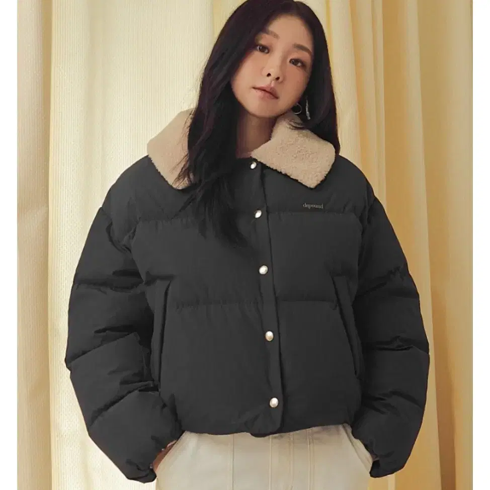 드파운드 fur collar shorts padded jumper