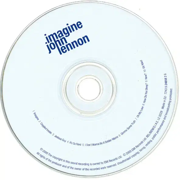 John Lennon - Imagine (CD) 유럽반 2000 민트급