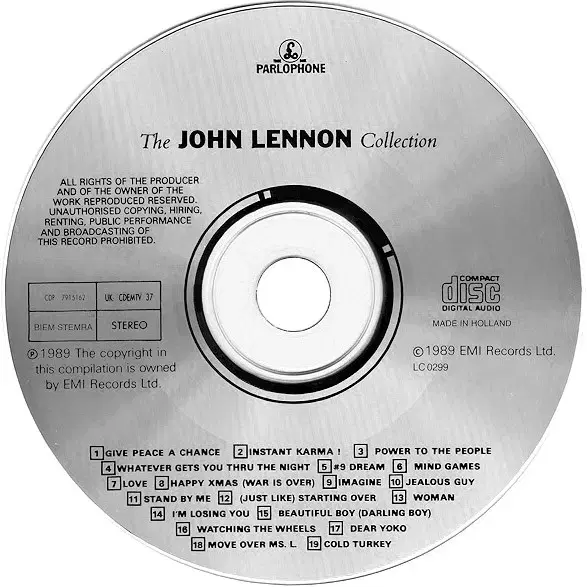 The John Lennon Collection(CD)유럽반1994EX+