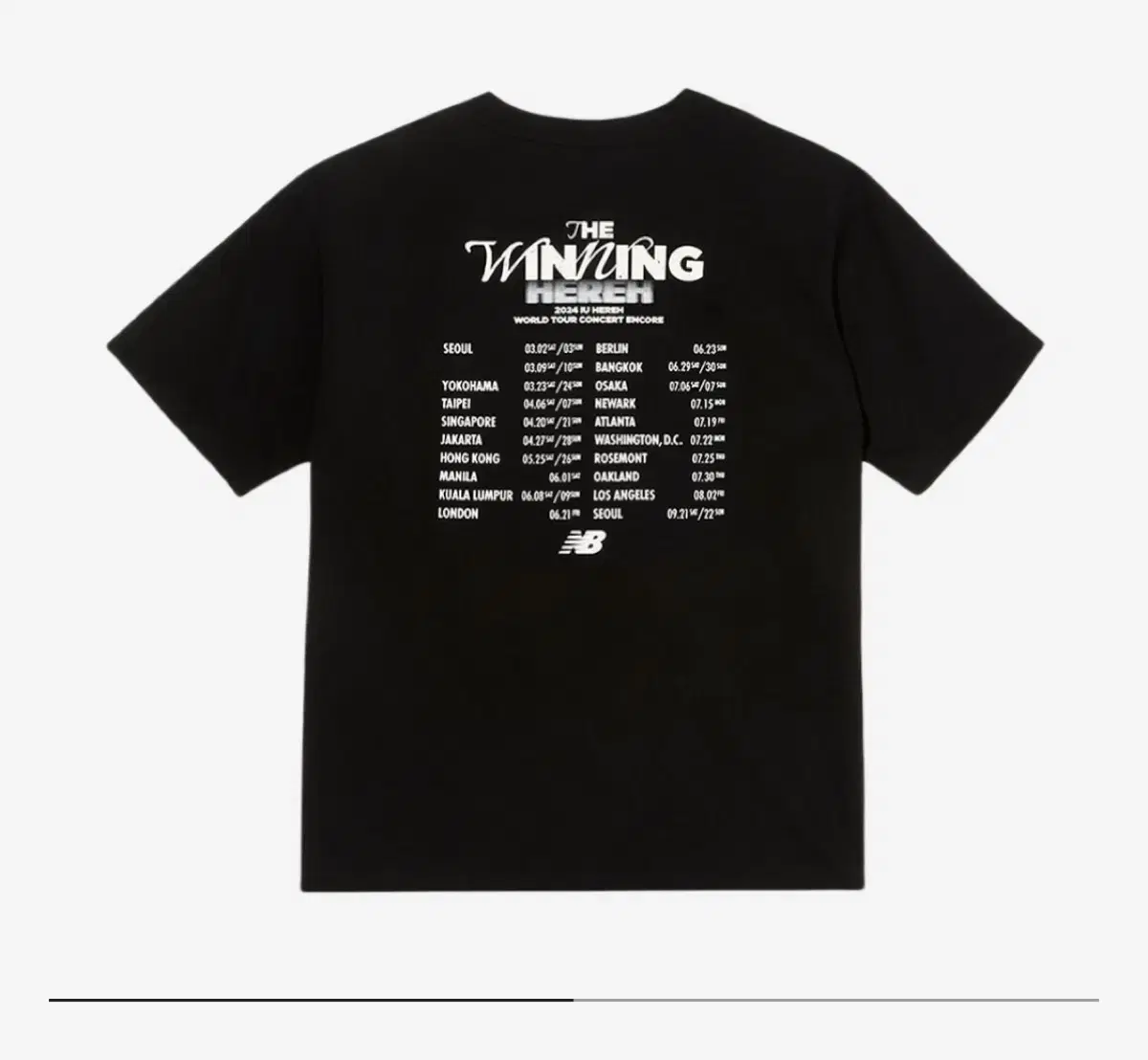 IU New Balance worldtour Warming Sangamcon T-Shirt S