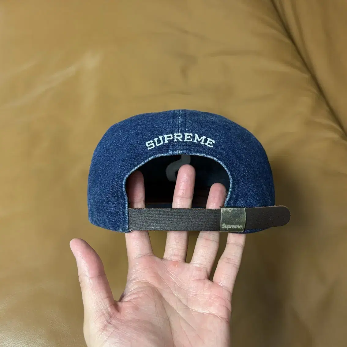 Supreme 슈프림 S로고 6패널 볼캡 모자 (Washed Denim)