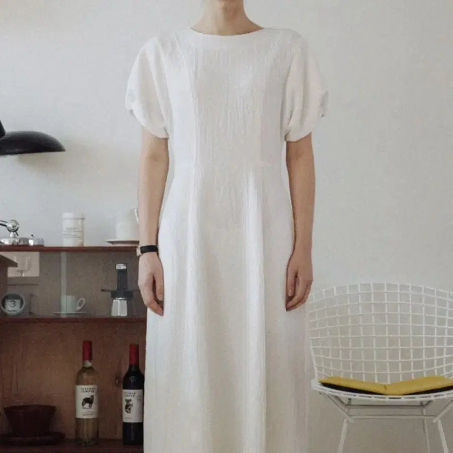 보카바카 Rose Boat Neck Dress(white) 팝니다