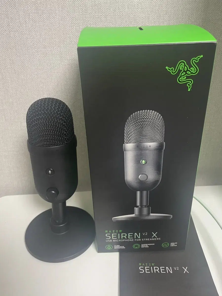 (풀박) razer seiren 세이렌 V2 X 게이밍 마이크