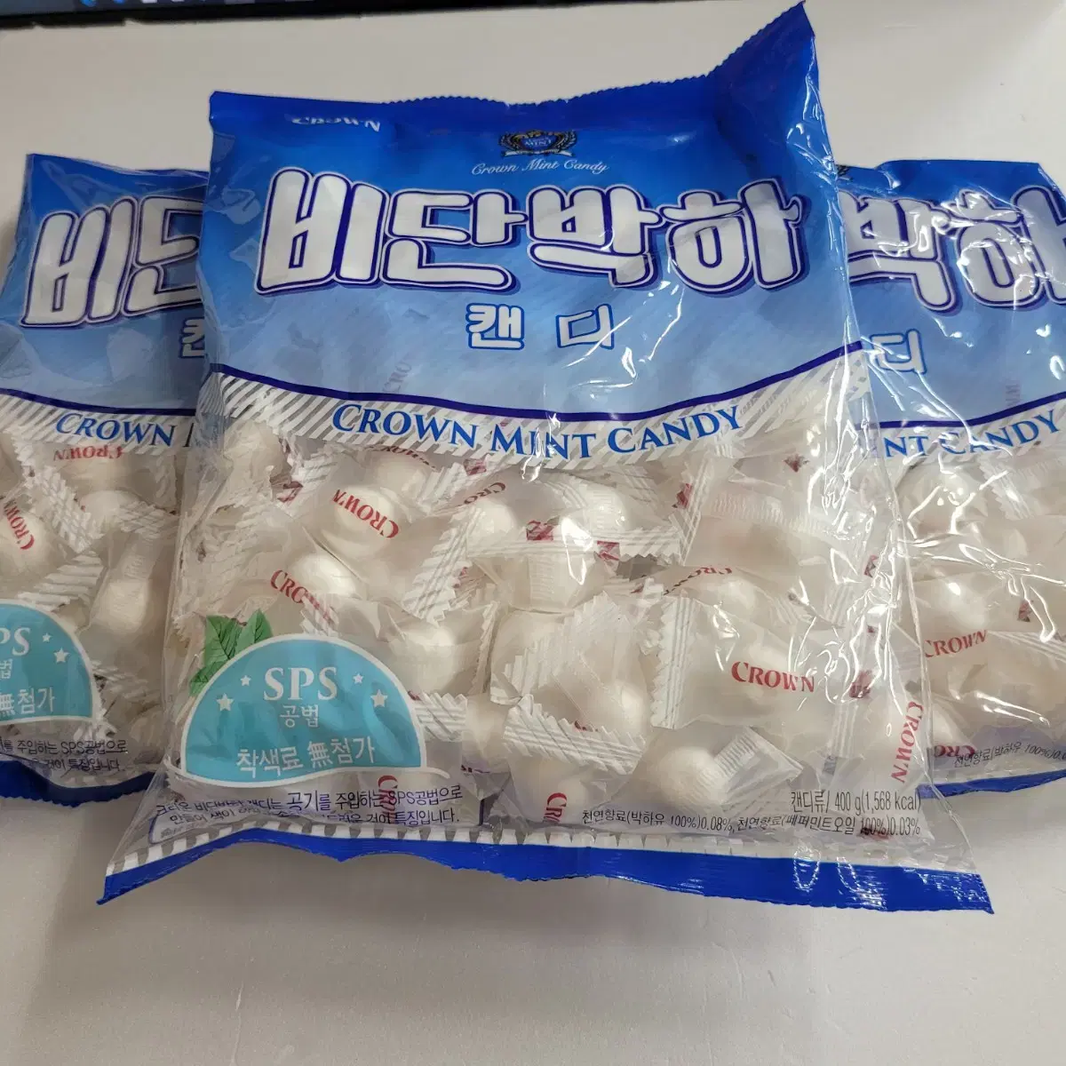 크라운제과박하캔디 400g