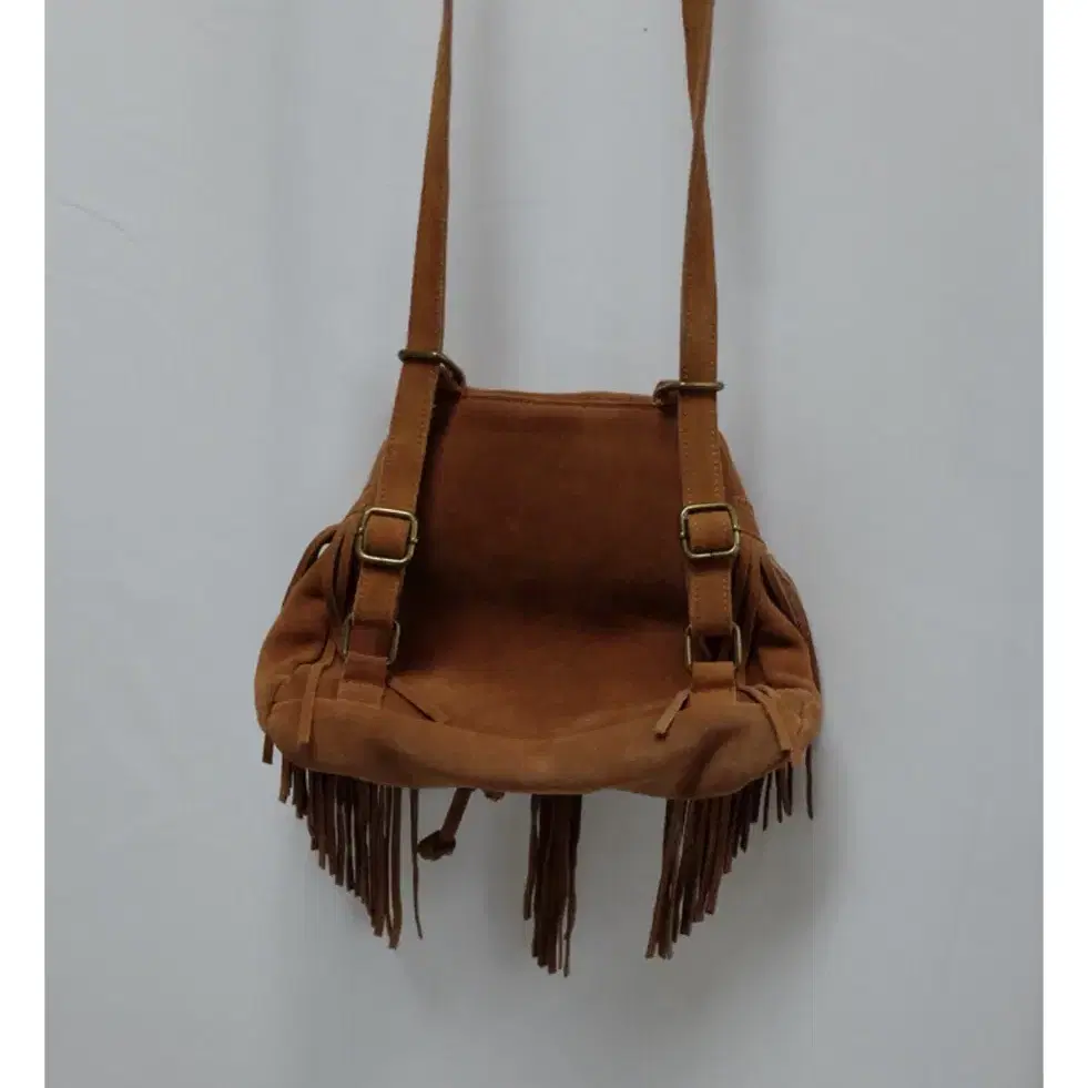 Vintage suede fringe backpack