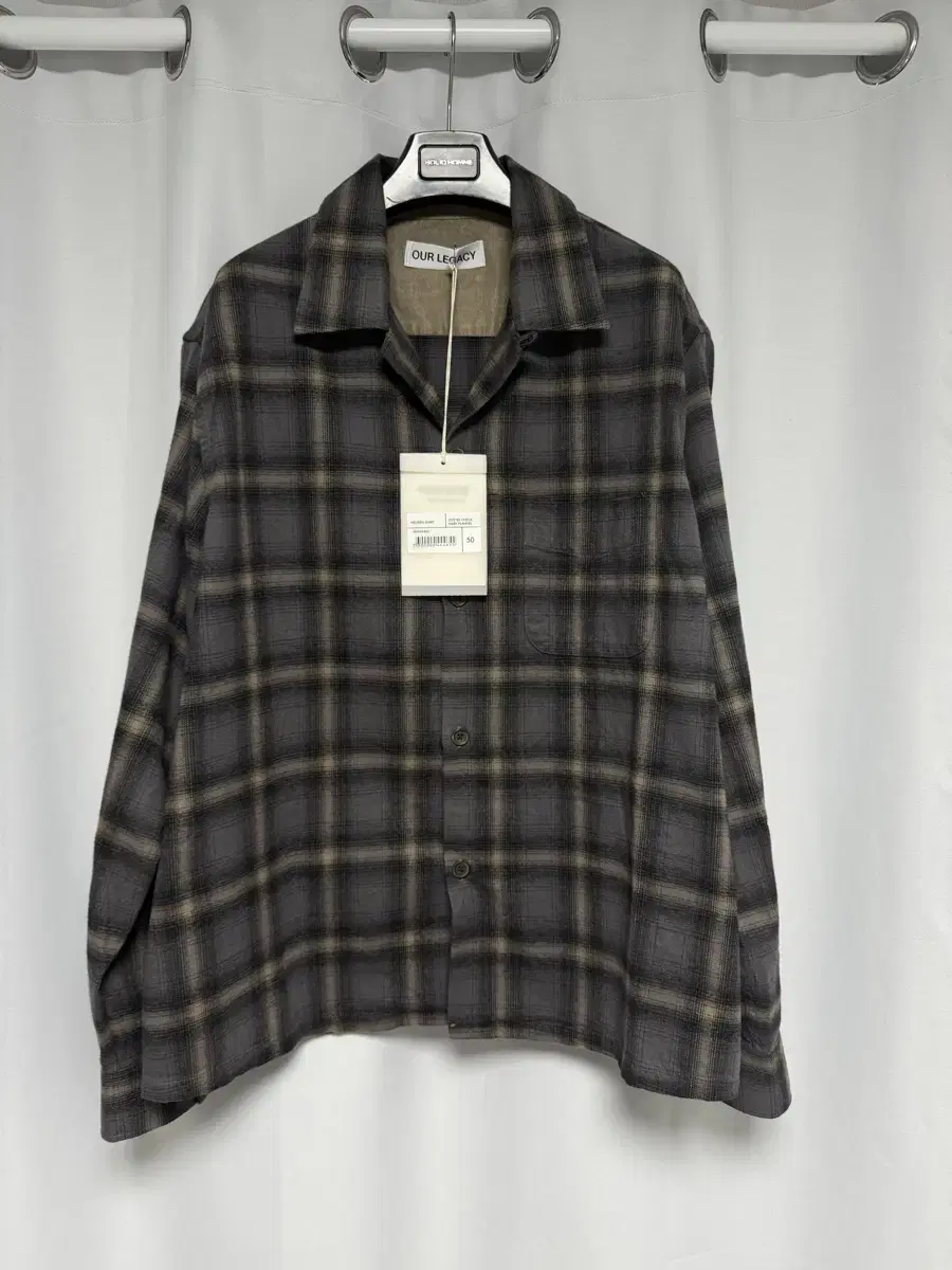 [New unworn]24AW New Auregashi Oyster Check Husen Shirt 50