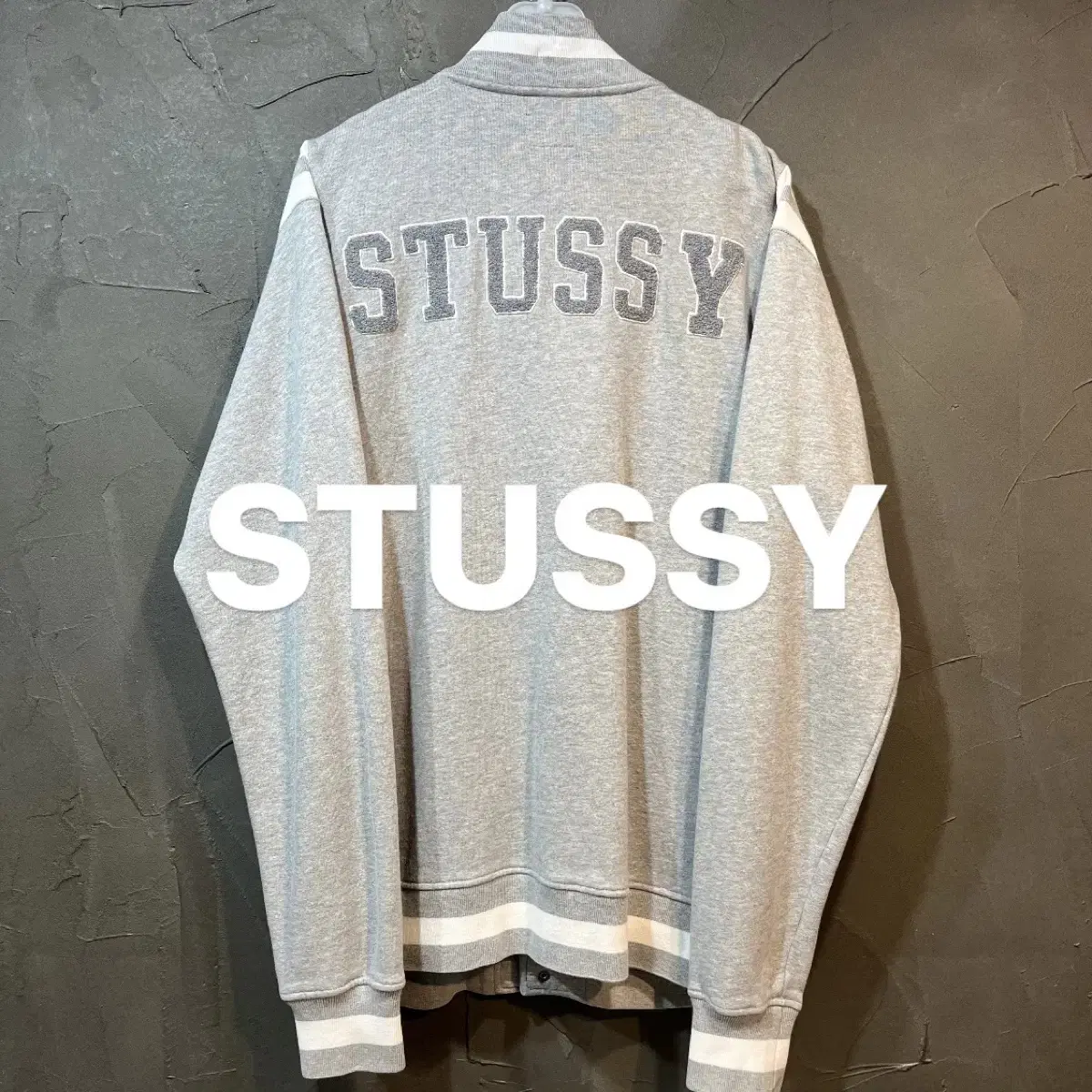 [M] STUSSY 스투시 스웻 버튼 자켓