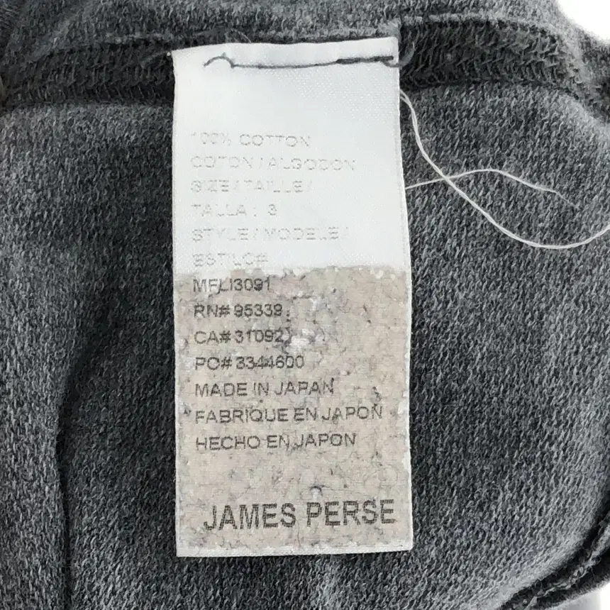 JAMES PERSE 긴팔 카라티 L 60155