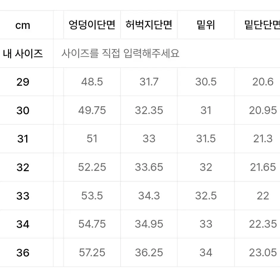 플랙 p51 생지 데님팬츠