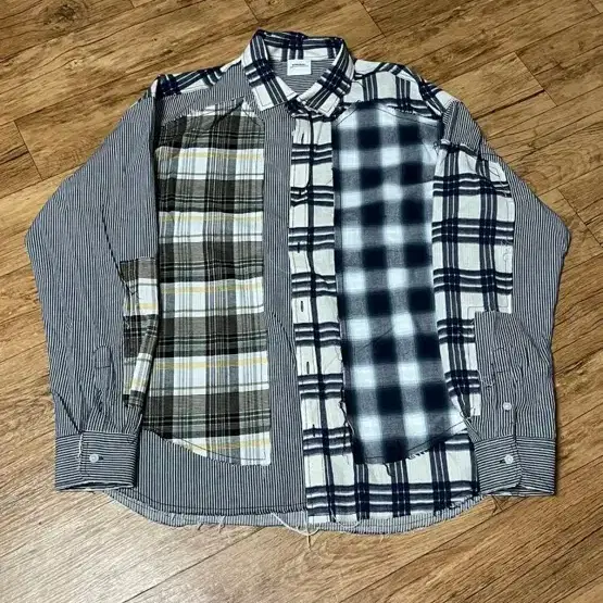 노매뉴얼 rough check shirt