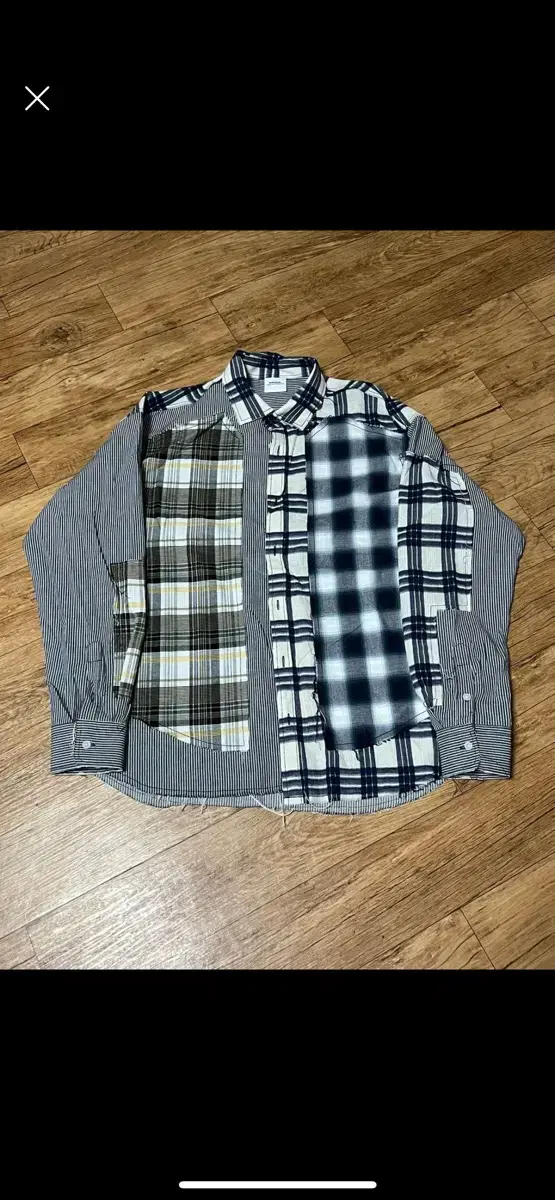 노매뉴얼 rough check shirt