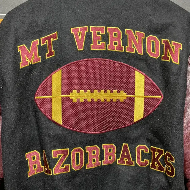 MT VERNON RAZORBACKS 마운틴버논 빈티지 럭비 바시티자켓