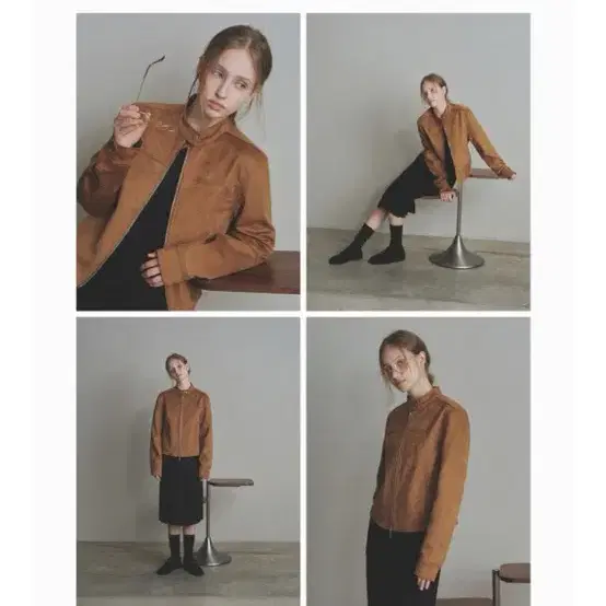 오로 인시전 레이싱 자켓 suede brown