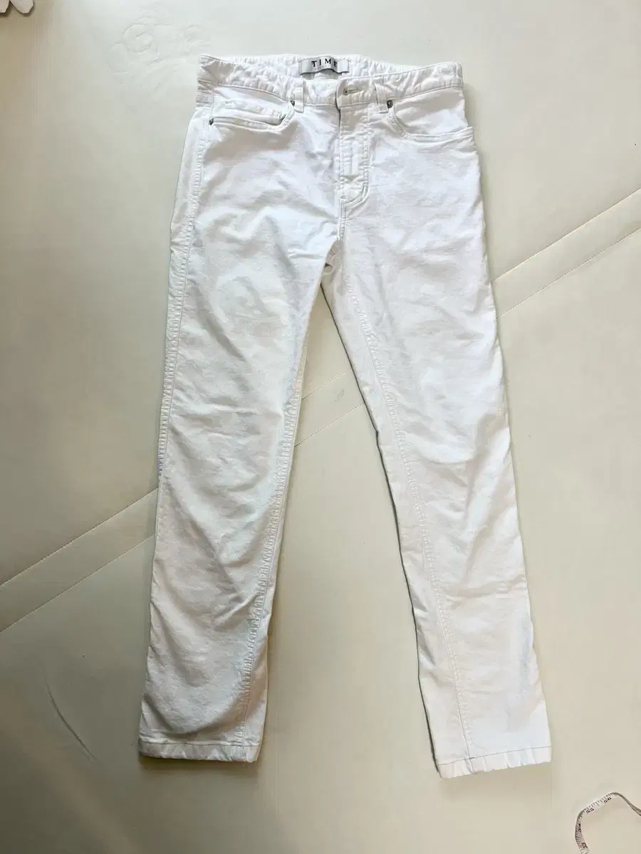 Time slim-fit white jin trousers waist 37