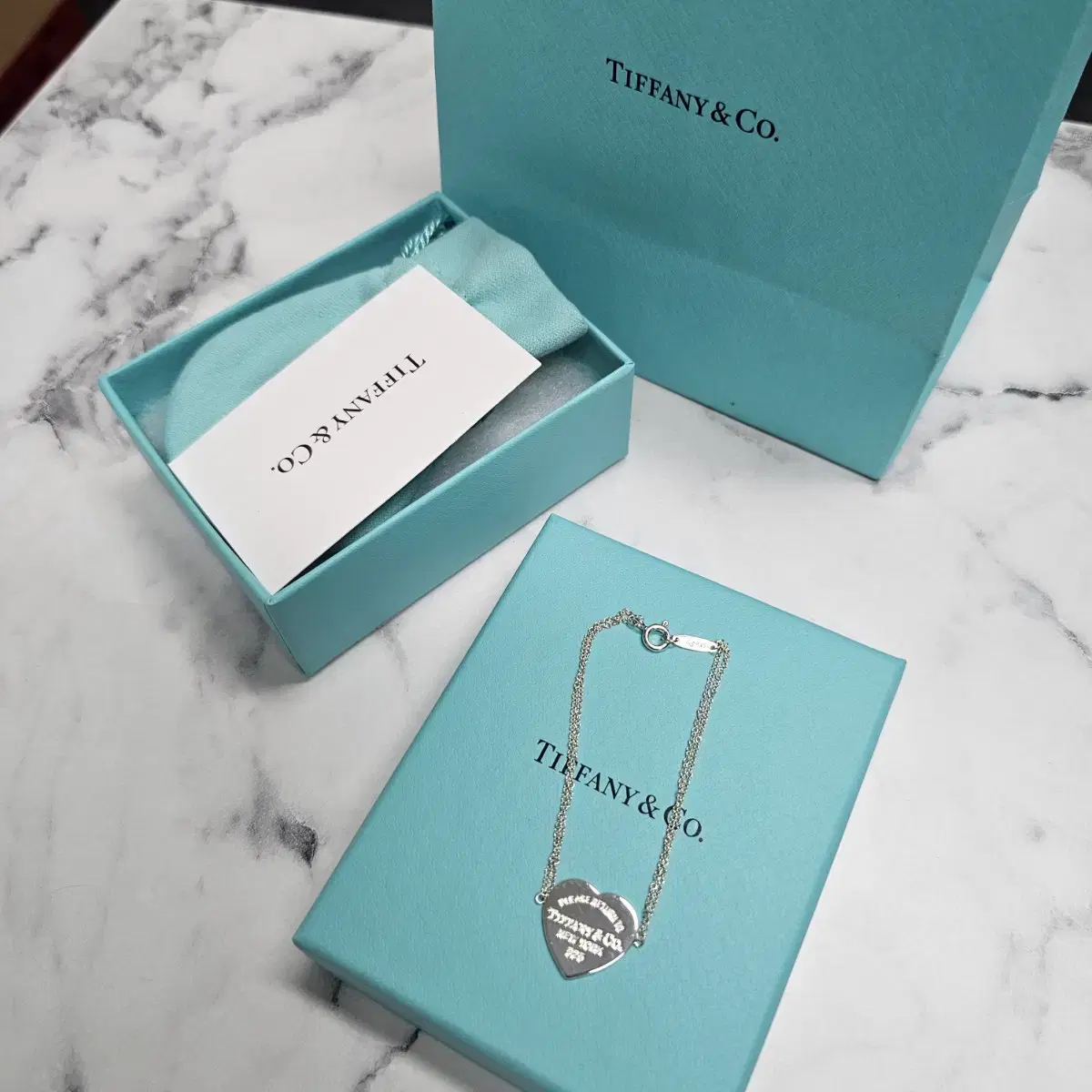 Tiffany & Co Return to Heart tag Double Chain Bracelet