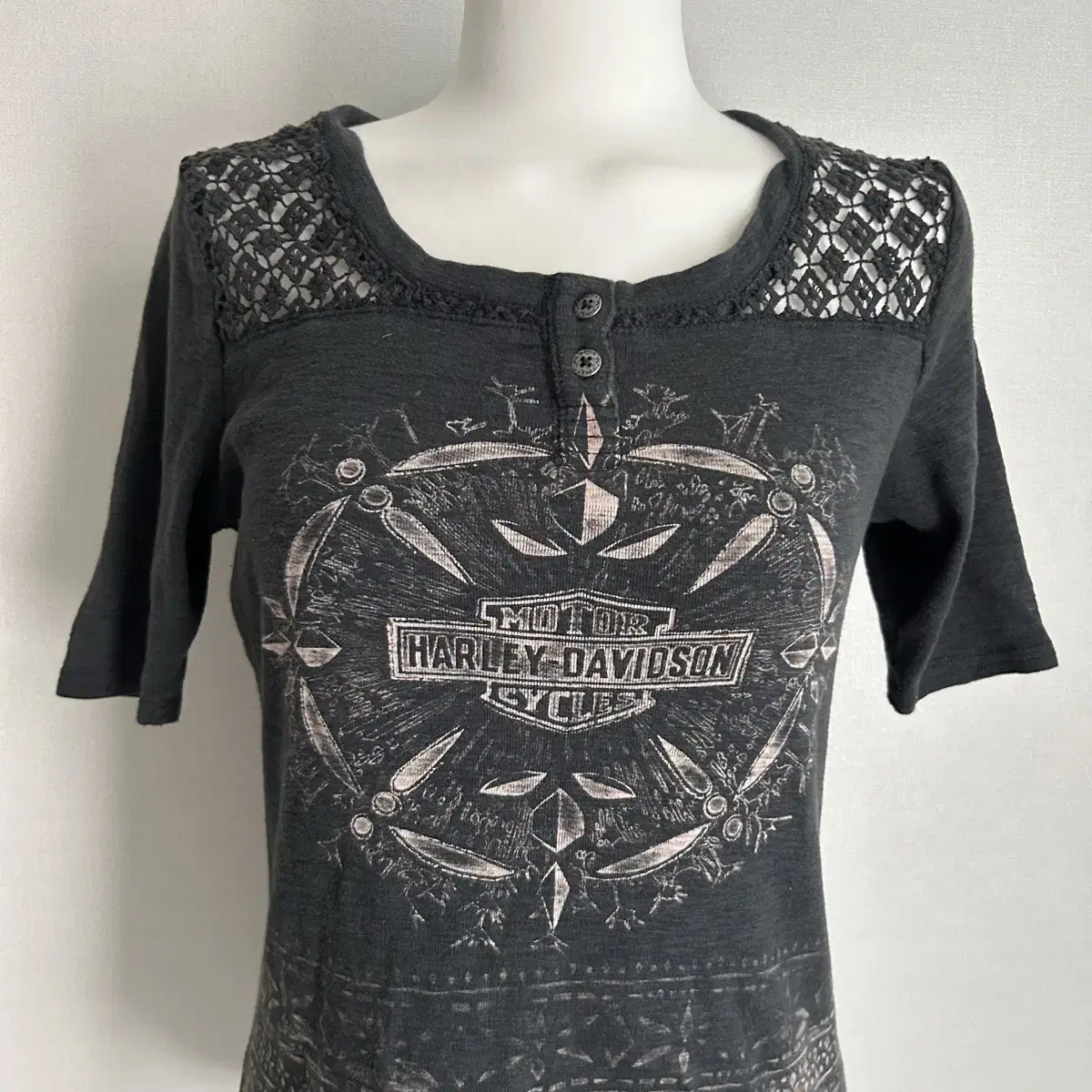 Harley-Davidson Shoulder Woven Vahn Tee Vintage Tee Rakshik Captain Oriental