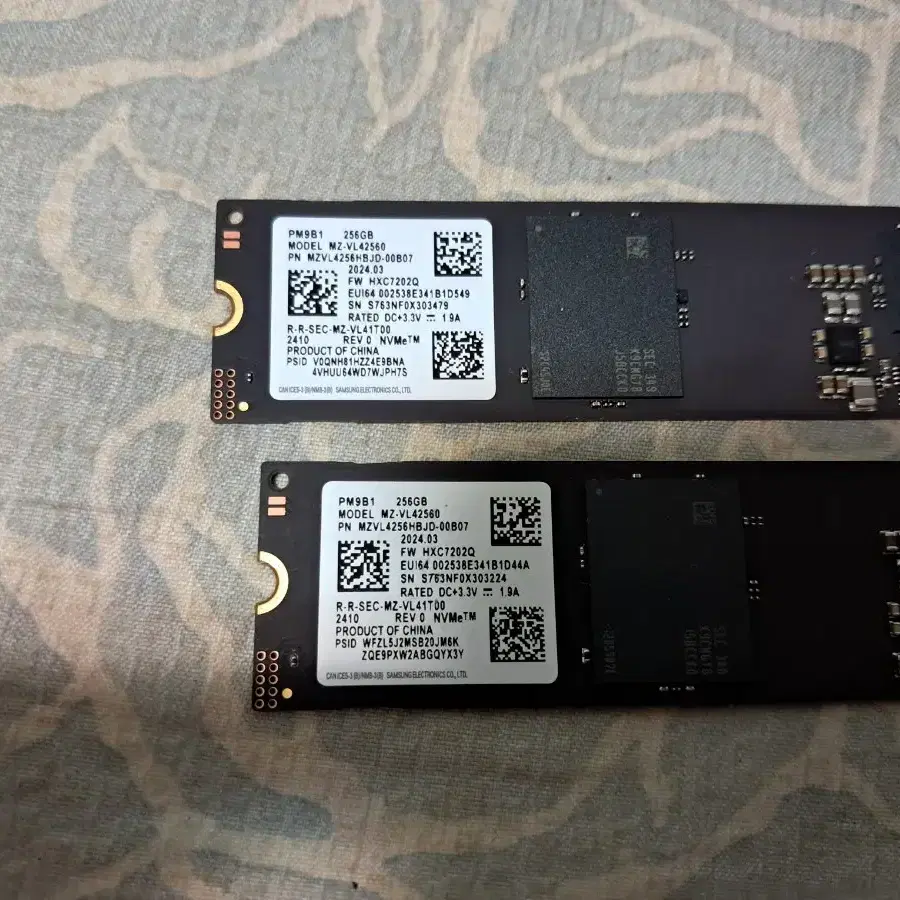 삼성 SSD 256기가 M.2 NVME 새것수준