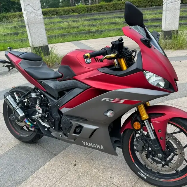 야마하 yzf r3 19년 풀튜닝 레드와인 팝니다