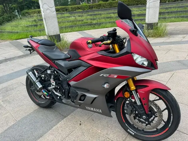 야마하 yzf r3 19년 풀튜닝 레드와인 팝니다