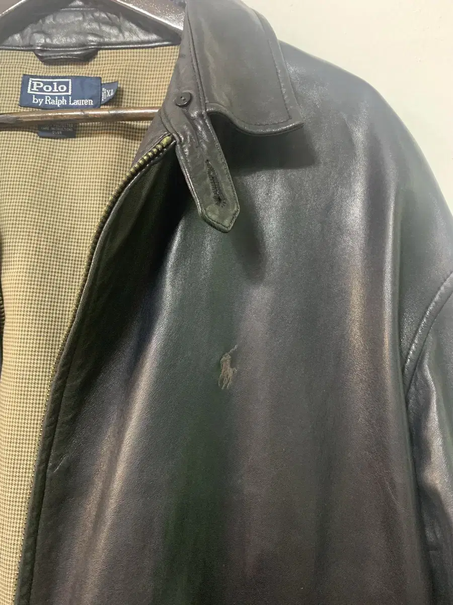 Polo Ralph Lauren Maxwen Jacket XL Black Leather